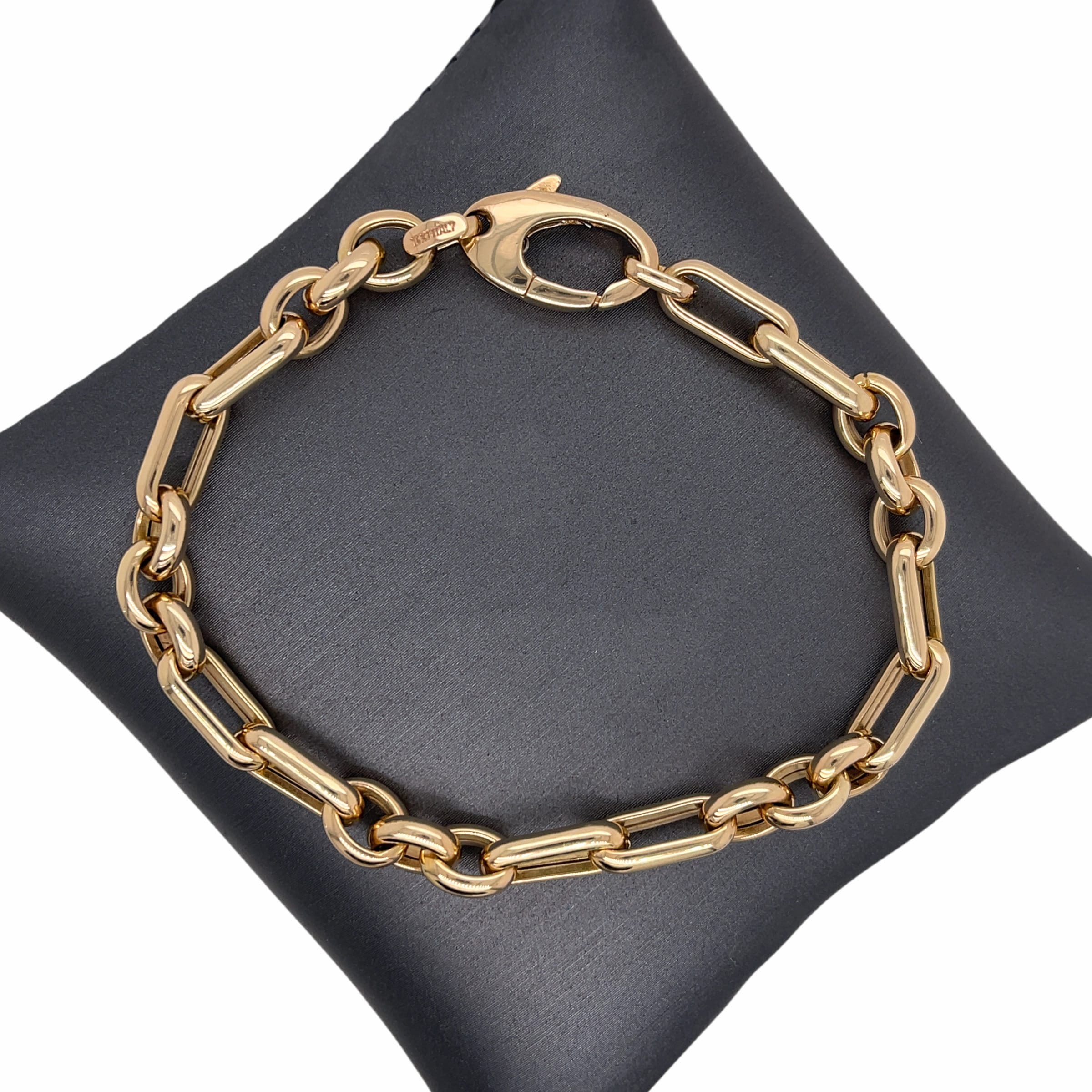 Buy 14K Italian Yellow Gold Paperclip Link Bracelet Online in