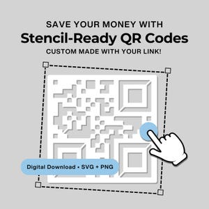 Plantilla personalizada con código QR, diseño escaneable para empresas (descarga digital SVG PNG)
