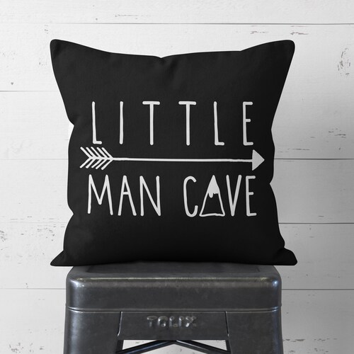 Personalized Pillow Case Little Man Cave Nursery Decor Boy Etsy