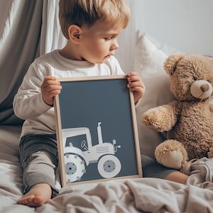 Traktor Print, Traktor Wandkunst, Bauernhaus Dekor, Jungen Dekor, Fahrzeug Wandkunst, Kinderzimmer druckbare
