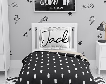 monochrome cot bed bedding