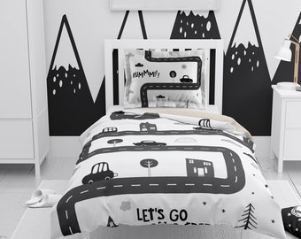 monochrome cot bed duvet cover