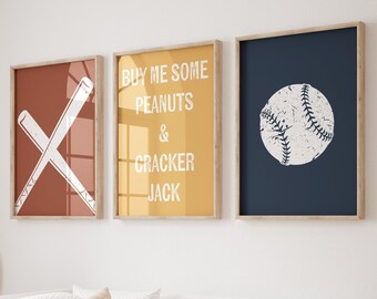 Baseball Posters, Boys Room Decor, Baseball Artwork, Baseball Prints, Baseball Bedroom Decor, Playroom Prints, Printable Art