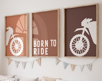 Motocross Prints Set: Dirt Bike Nursery Decor (Digital Download)