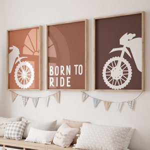 Motocross Prints Set: Dirt Bike Nursery Decor (Digital Download)