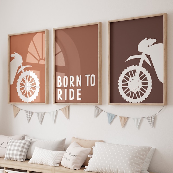 Dirt Bike Wall Art, Kids Room Decor, Motocross Decor, Motorcycle Wall Art, Boys Room Prints, Nursery Printables