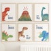 Set of 6 Dinosaur Nursery Print, Baby Room Wall Art, Dino Playroom ...