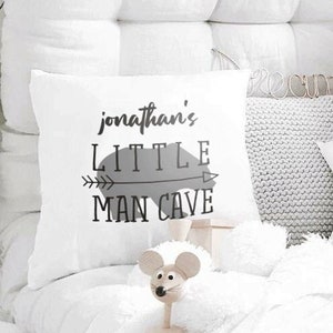 Little man cave Nursery pillow boy Baby Little man cave Nursery pillow boy Baby