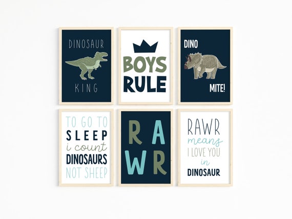 Dinosaur Nursery Dinosaur Wall Art Dinosaur Decor Dinosaur | Etsy