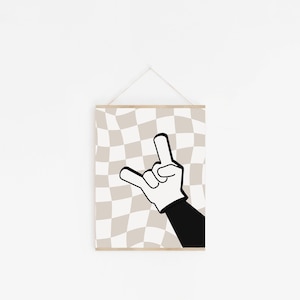 Rock 'N' Roll Nursery Art Prints: Lightning Bolt, Hand Sign (digital ...