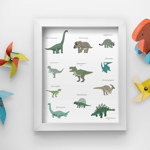 Dinosaur Nursery Wall Art Set of 6 Printable Posters - Etsy