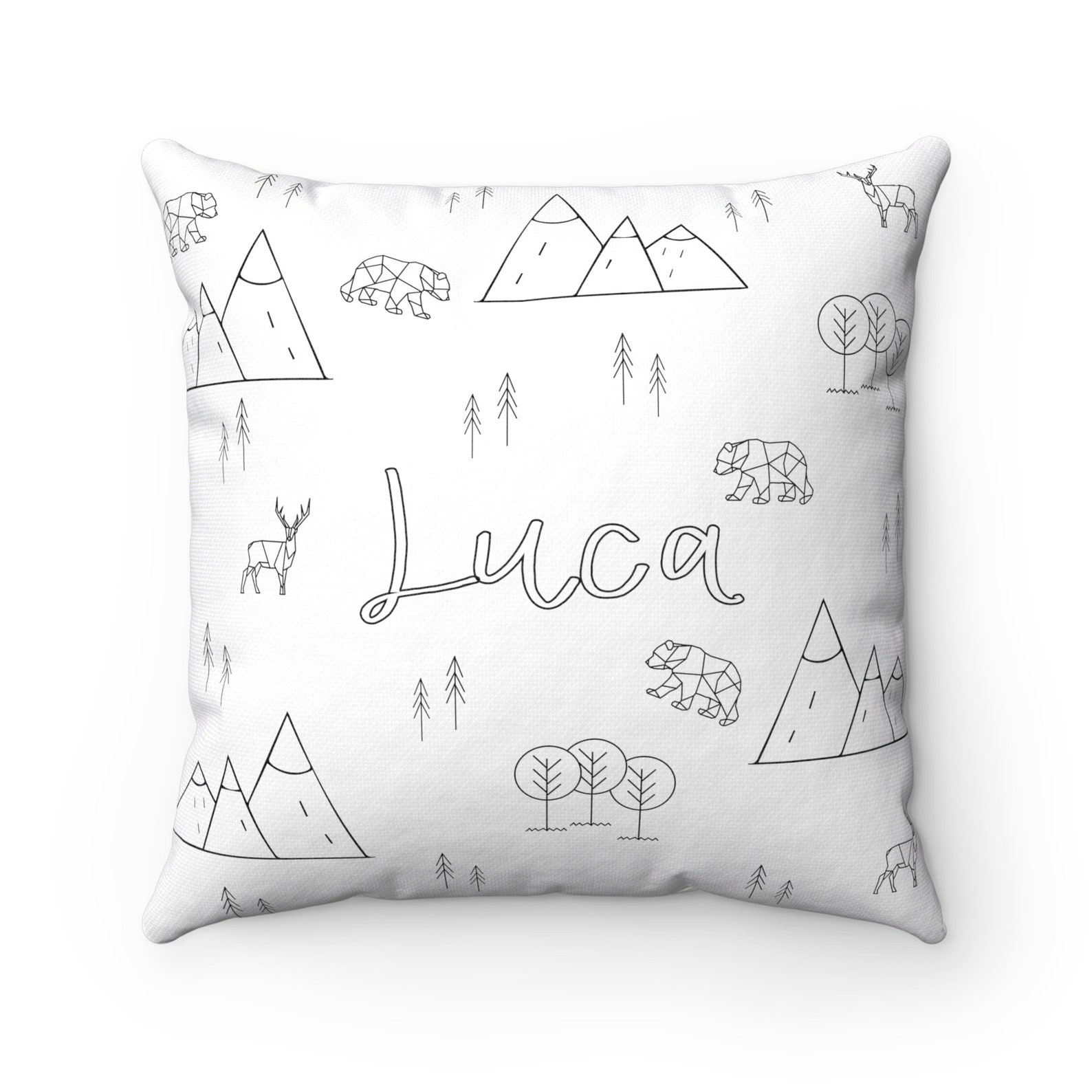 Woodland Nursery Decor Boy Personalized Pillowcase Adventure Etsy