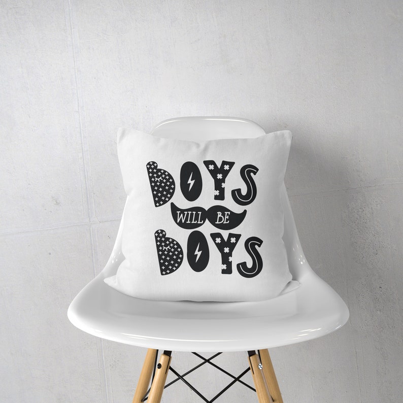 Monochrome bedroom Nursery decor boy Throw pillow cover Toddler pillow Kids room decor Baby boy