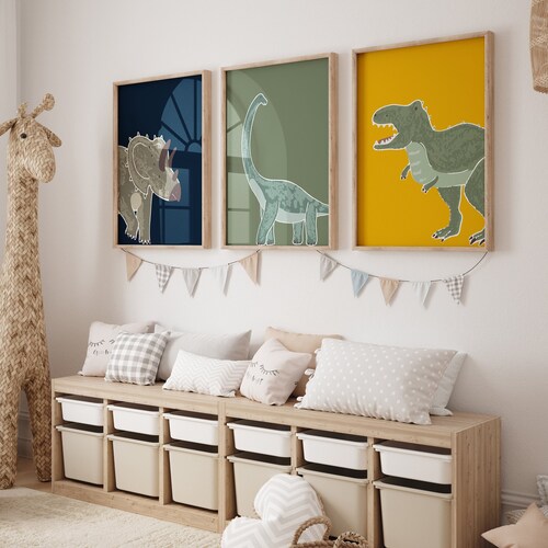 Set of 9 Dinosaur Prints Dinosaur Wall Art Kids Decor - Etsy