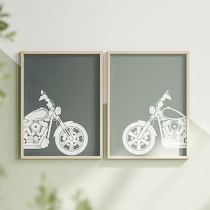 Chopper Print, Chopper Wall Art, Minimalist Poster, Motorcycle Illustration, Kids Room Art, Instant Download