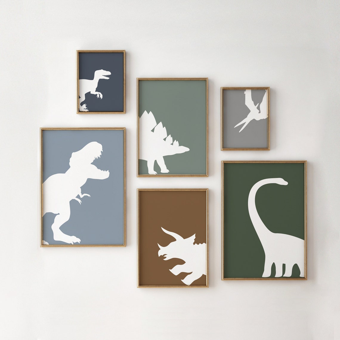 Dinosaur Printable Set of 6 Dinosaur Nursery Decor Dinosaur - Etsy