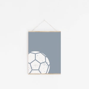 Soccer Nursery Wall Art, Personalized Football Prints, Custom Name Soccer Jersey, Boys Room Decor, Toddler Wall Art, Soccer Ball, Printable image 3