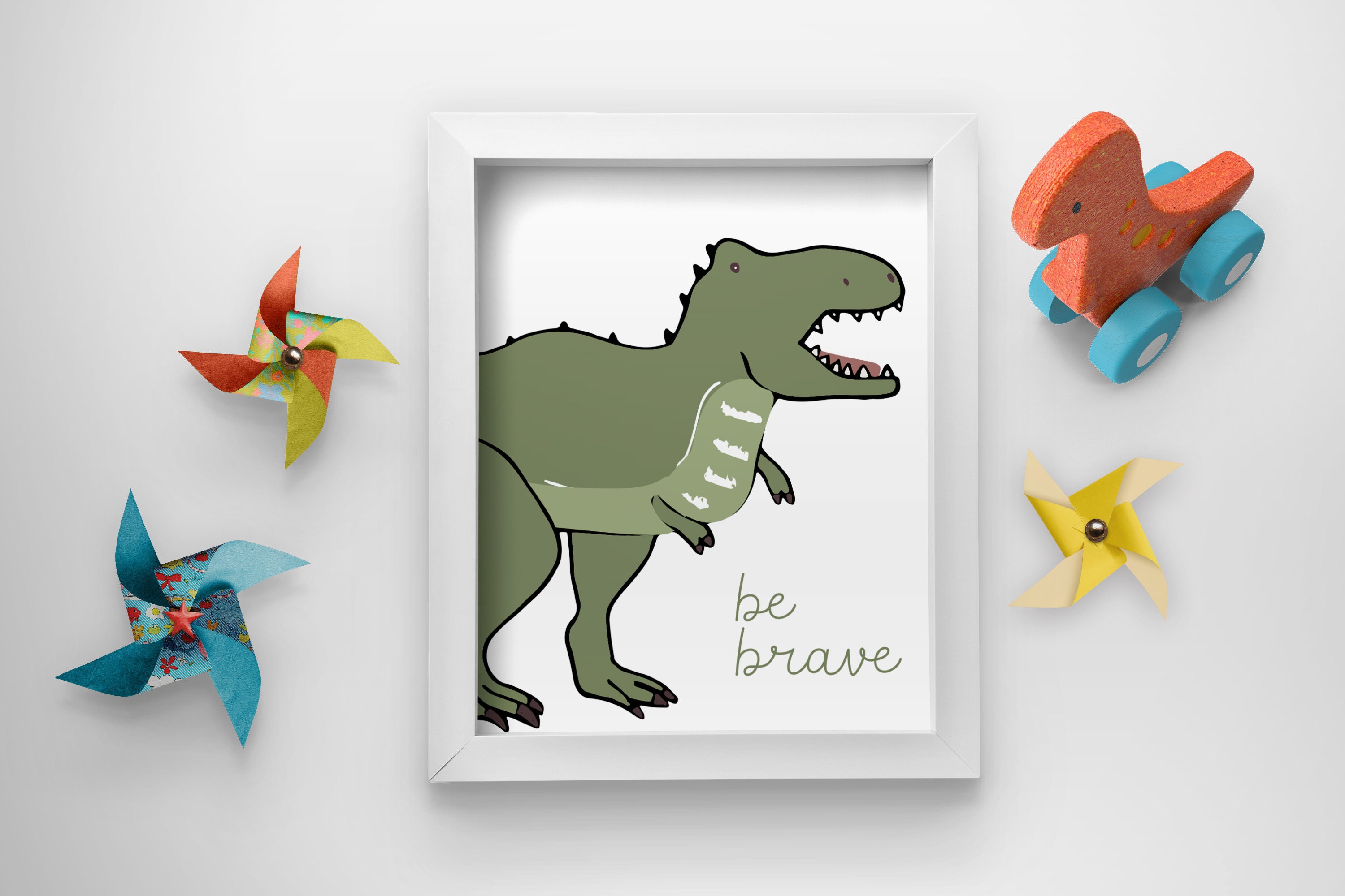 Dinosaur wall art kids Set of 3 printables Dino prints | Etsy