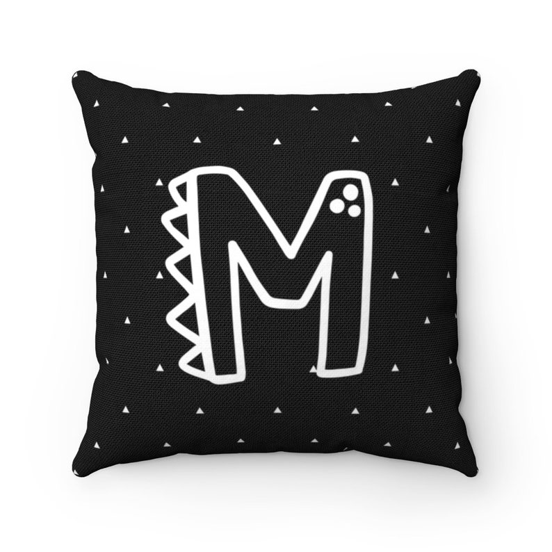 Monogram Pillow Cover Dinosaur Nursery Monogrammed Etsy