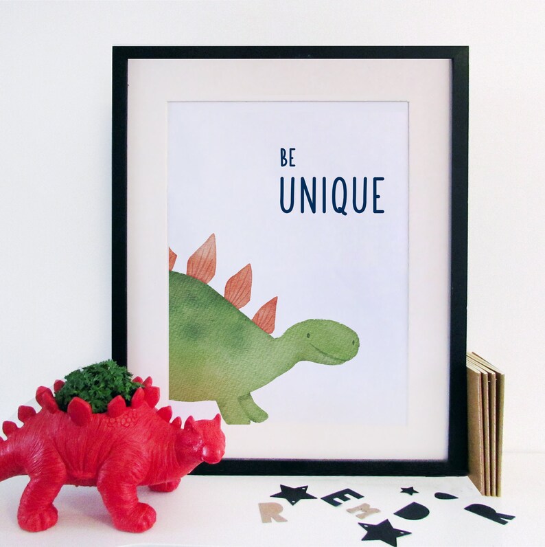 Set of 6 Dinosaur Nursery Print Baby Room Wall Art Dino | Etsy