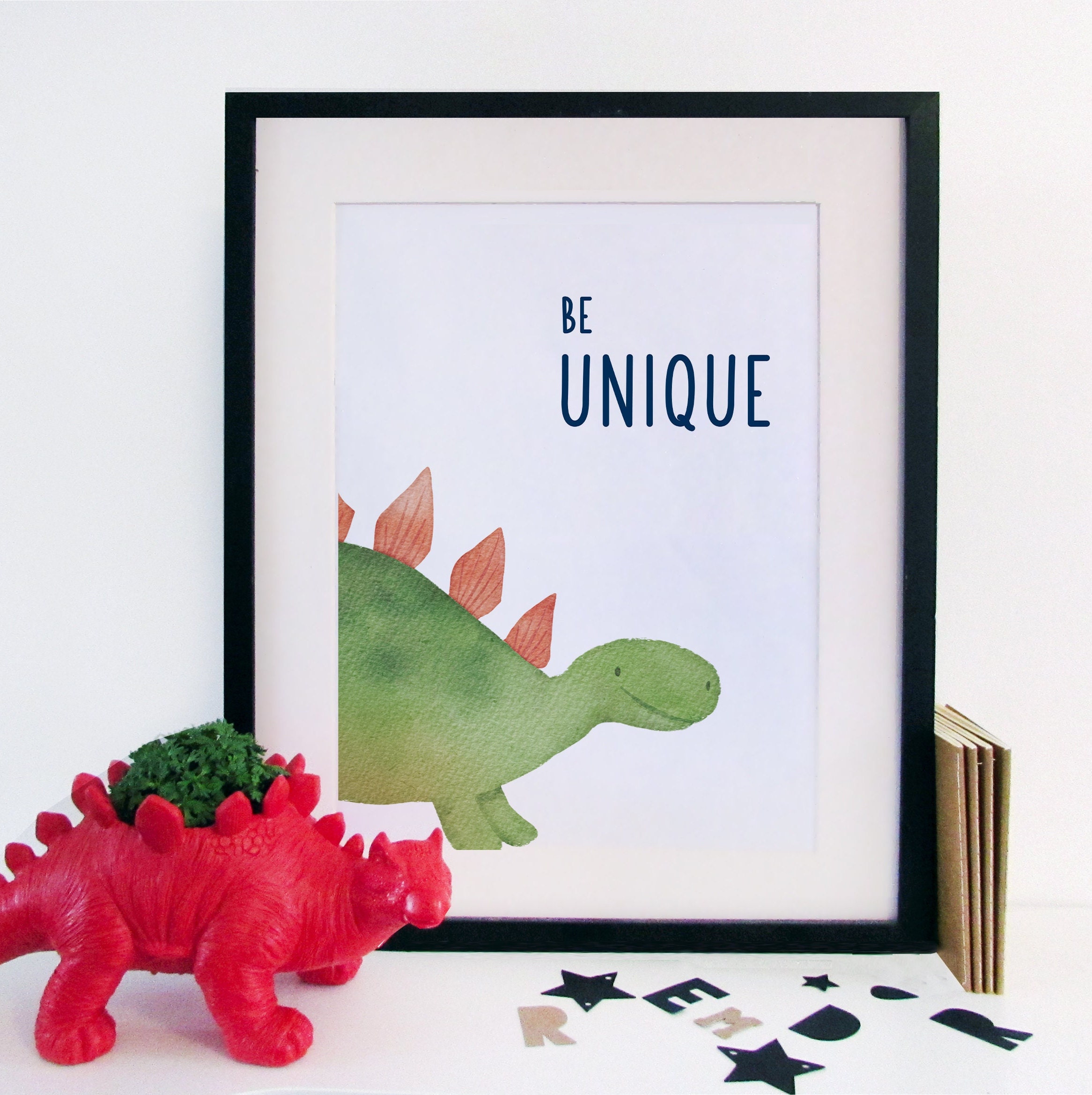 Set of 6 Dinosaur Nursery Print Baby Room Wall Art Dino | Etsy