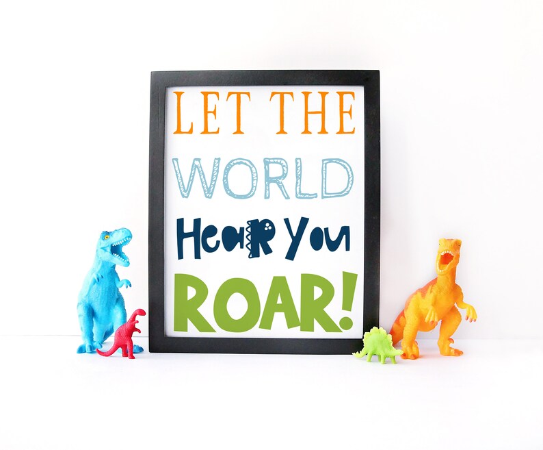 Printable Dinosaur Wall Art 4 Dinosaur Prints Dino Nursery Etsy
