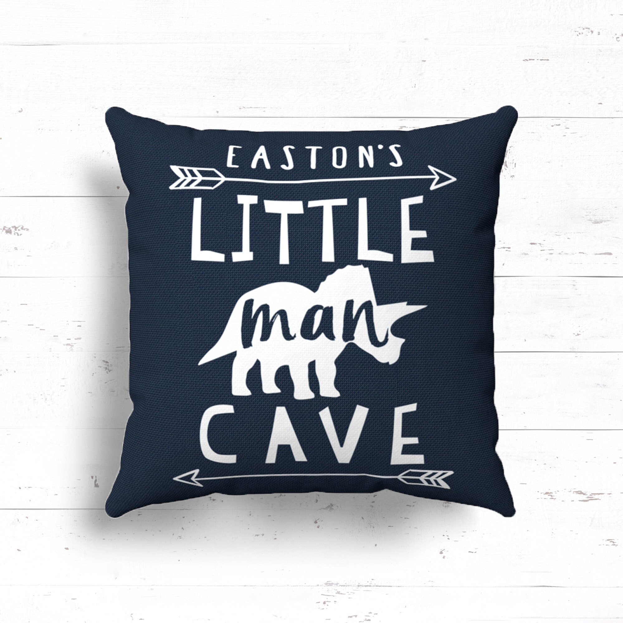 Name Nursery Decor Dinosaur Pillow Case Little Man Cave | Etsy