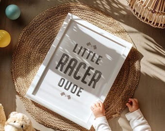 Racing Nursery Art: Little Racer Dude Printable (Digital Download)