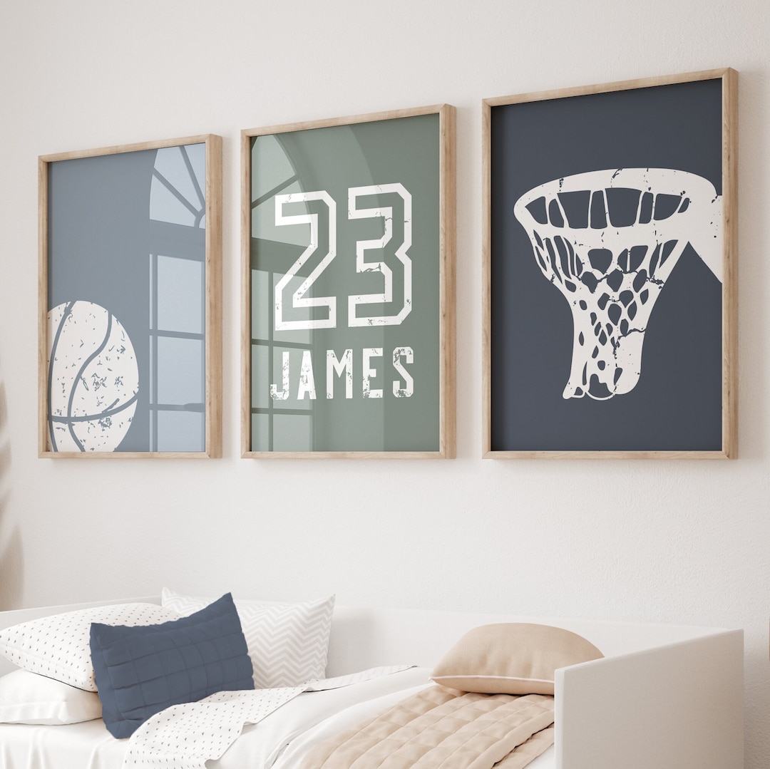 Basketball Wall Art, Basketball Prints, Custom Name Basketball Poster ...