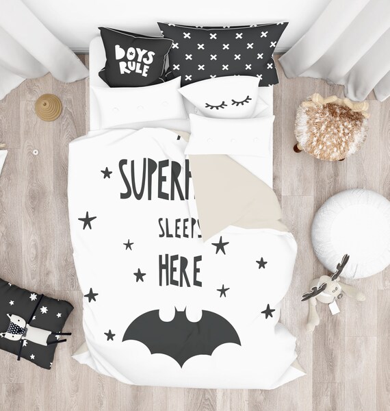 Superhero Bedding Decor For Boys Kids Room Decorative Duvet Covers Scandinavian Kids Bedroom Decor Toddler Room Soft Duvet Covers