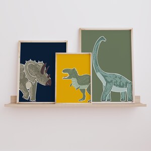 Dinosaur Prints Set: T-Rex, Triceratops, Brachiosaurus (Digital Download)