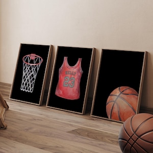 Basketball Room Decor: Custom Name Jersey Art Prints (Digital Download)