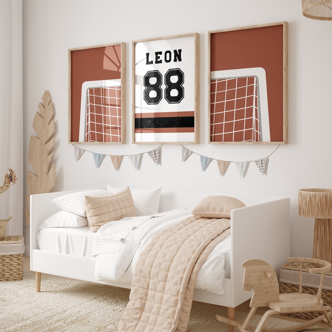 Boys Sports Nursery Wall Art, Football Poster, Toddler Room Decor