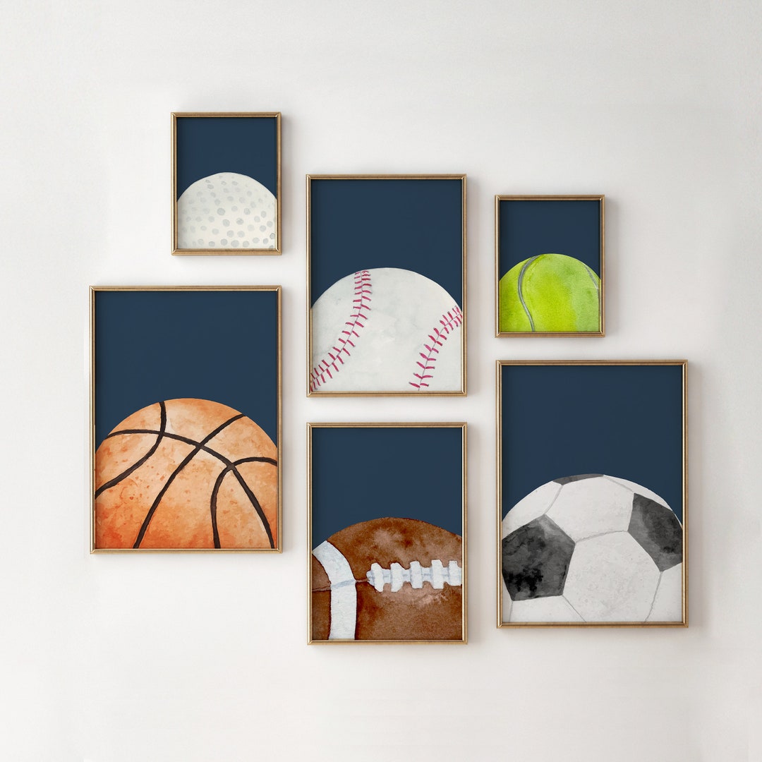 Sports Balls Wall Art, Kids Sports Wall Decor, Sports Nursery Prints, Sports Decor, Sports ...