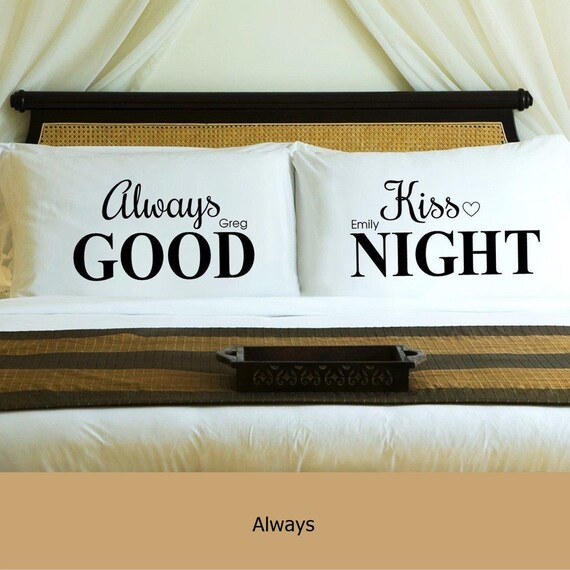 Personalized Couples Pillowcase Set Personalized Pillowcases Etsy