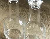 Crystal oil and vinegar cruets