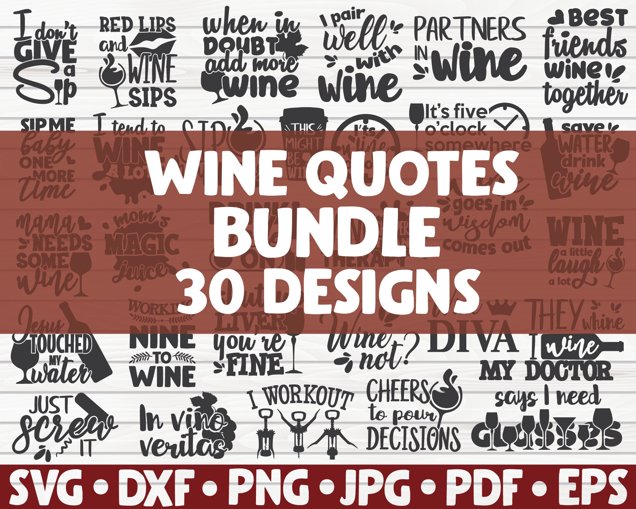 Download Wine SVG Bundle 30 Wine SVG designs funny Wine Vectors | Etsy