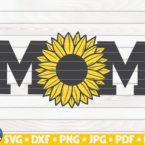 Design fofo de mãe com girassol SVG / Girassol SVG / Dia das Mães SVG / Arquivo de corte / clipart / imprimível | vetor | uso comercial