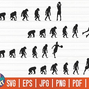 Basketball Evolution Silhouetten SVG Bundle / Basketball SVG / geschnittene Datei / Cliparts / Printable / Vektoren / Aufkleber / kommerzielle Nutzung