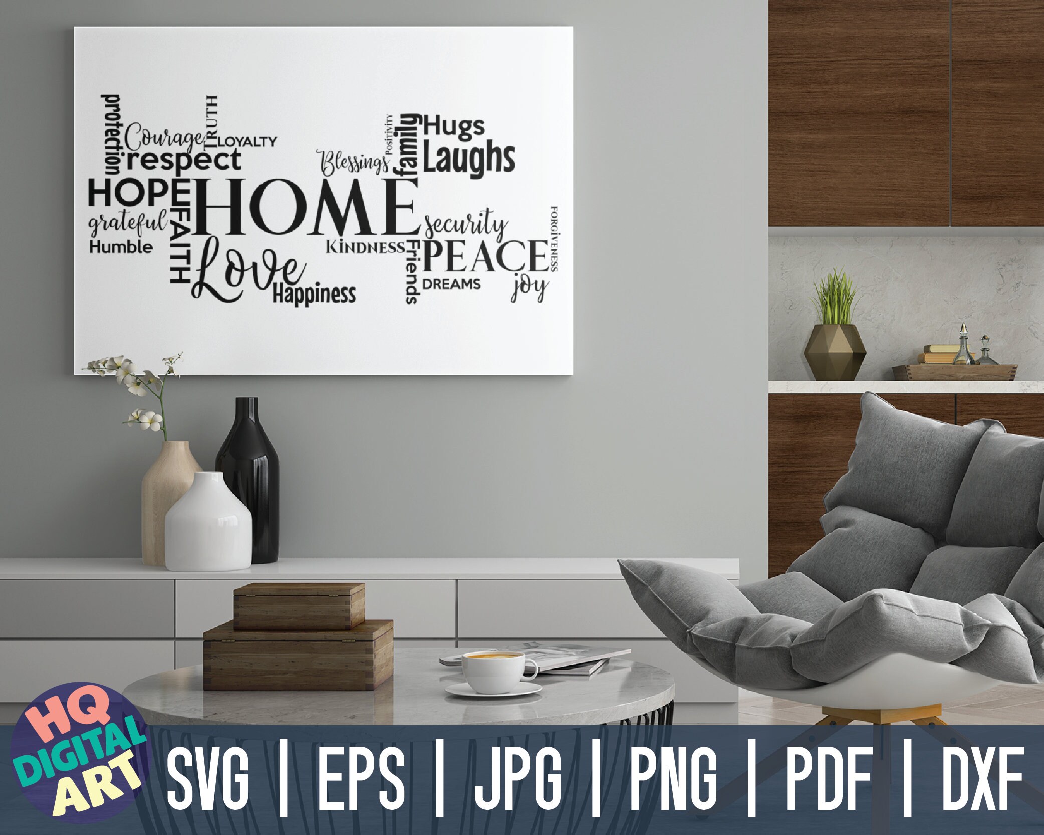 Wall Art Home Decoration SVG cut file Wall Print Etsy