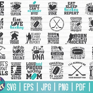 IJshockey SVG-bundel TWEE / ijshockey-SVG / bestand knippen / clipart / afdrukbaar / vector / commercieel gebruik / instant download