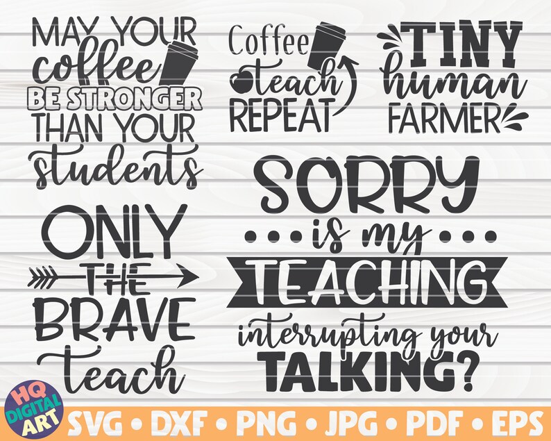 Download Teacher Quotes SVG Bundle 25 designs Cut File clipart | Etsy