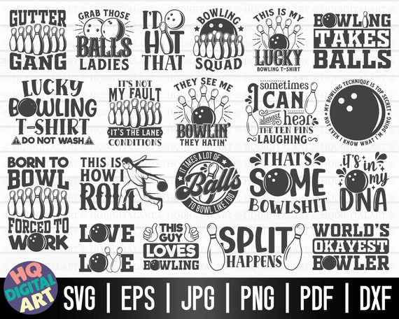 Bowling SVG Bundle / Bowling PNG / Bowling Player SVG / Cut files for Cricut / Funny Bowling T Shirt svg / Bowling lover svg / Bowler svg