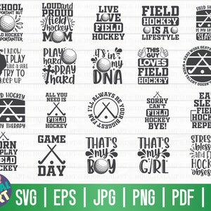 Field hockey SVG Bundle TWO / Field hockey SVG / Cut File / clipart / printable / vector / commercial use / instant download