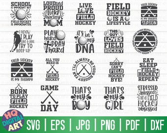 Field hockey SVG Bundle TWO / Field hockey SVG / Cut File / clipart / printable / vector / commercial use / instant download