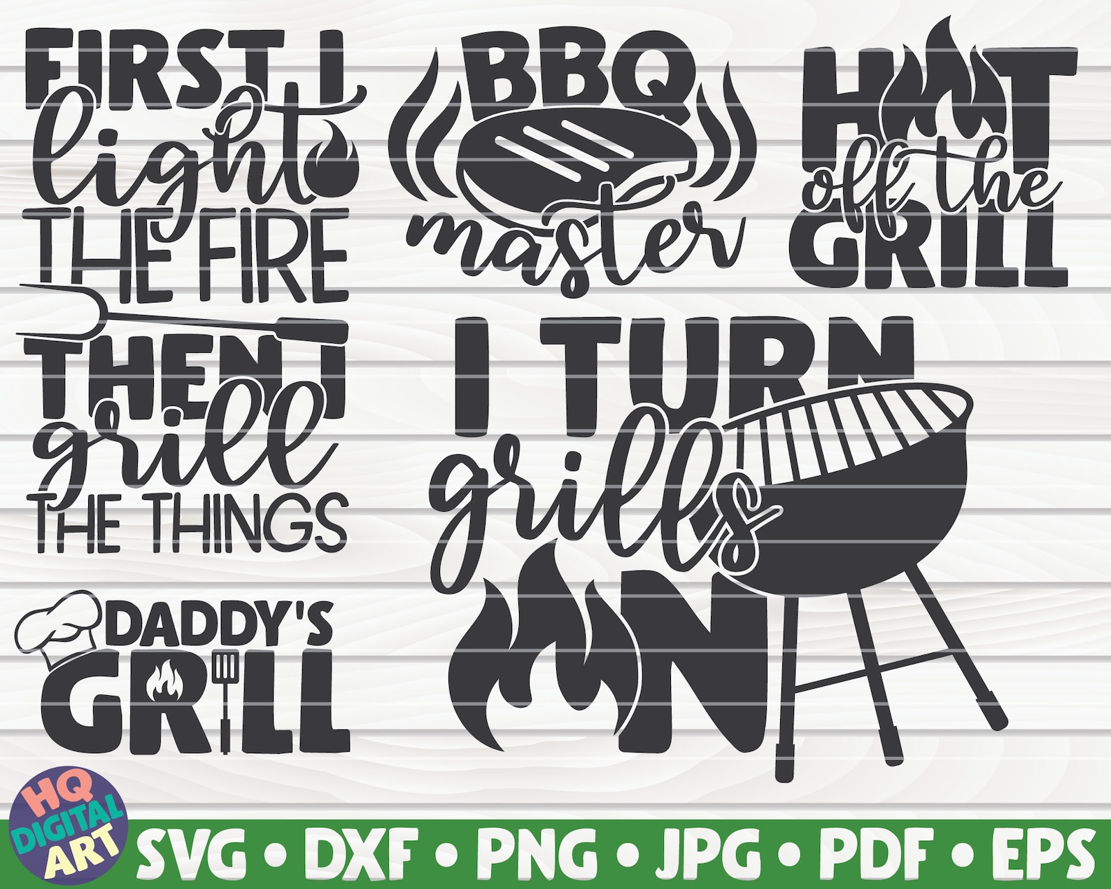 Barbecue Quotes SVG Bundle 25 designs Cut File clipart Etsy