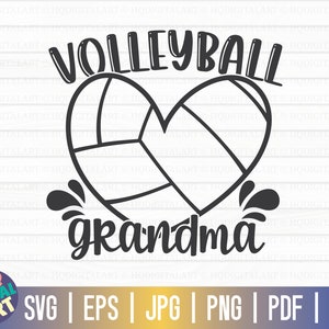 Nonna di pallavolo SVG / Pallavolo SVG / Famiglia di pallavolo SVG / Taglia File / clipart / stampabile / vettoriale / uso commerciale / download istantaneo