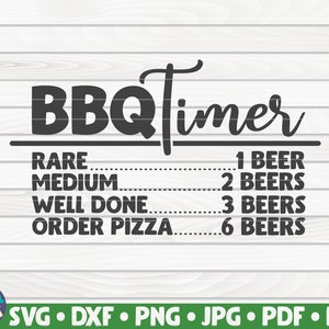 BBQ Timer SVG / Barbecue Design / Cut File / clipart / printable / vector | commercial use instant download
