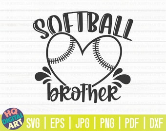 Softball Bruder SVG / Softball SVG / Softball Familie SVG / Cut File / Clipart / bedruckbar / Vektor / kommerzielle Nutzung / sofortiger Download