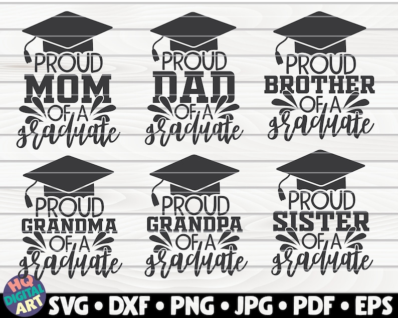 Download Proud family of a graduate SVG Bundle Graduation Quotes | Etsy